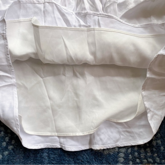 🤍 ZARA WHITE SATIN SHORT SLEEVE FLAP MINI DRESS! - Picture 15 of 16